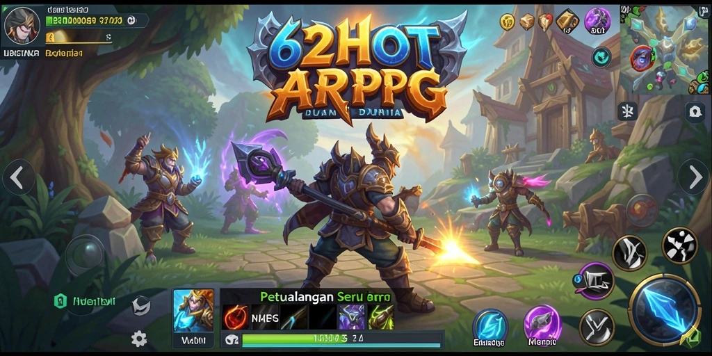 Tampilan gameplay ARPG 62HOT yang penuh aksi dan petualangan.
