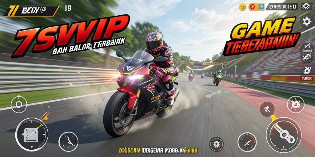 Gameplay balap motor yang seru dan menegangkan di 7SVIP.
