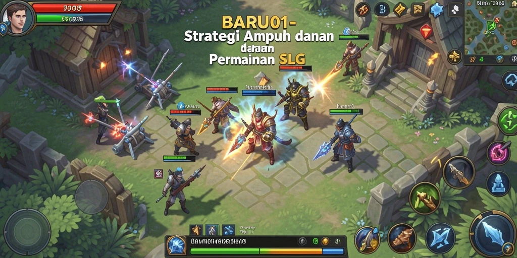 Tangkapan layar utama BARU01 menunjukkan dinamika pertempuran strategis.