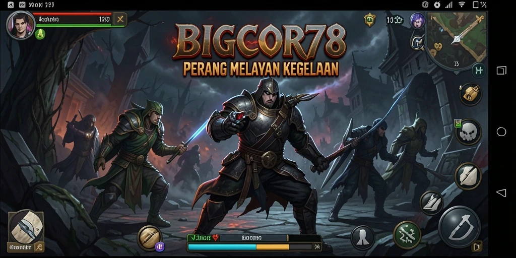 Gameplay action seru dalam BIGCOR78 dengan grafis memukau.