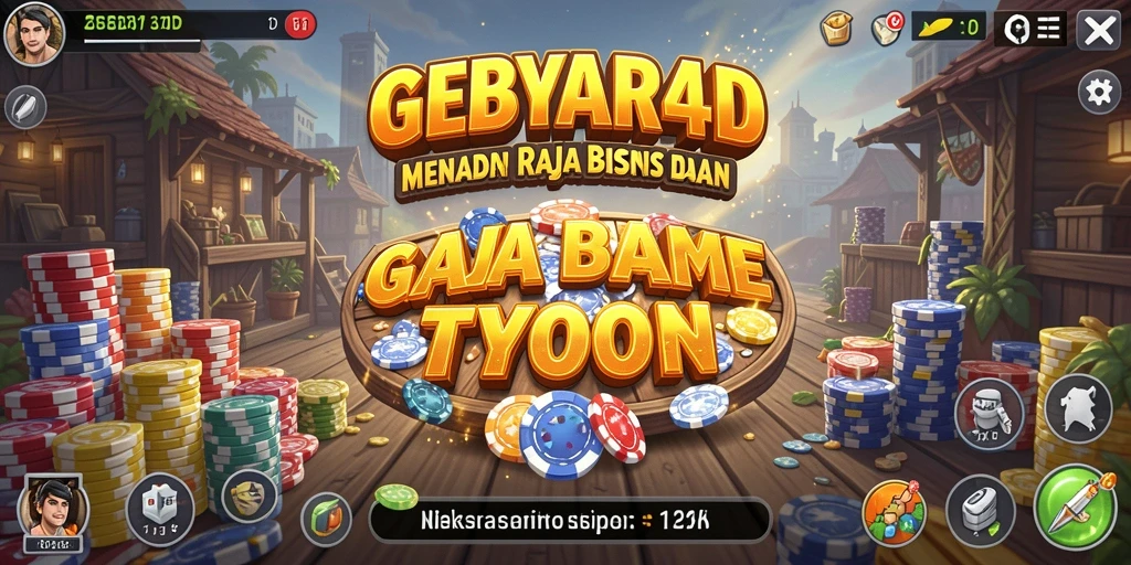 Gambar menunjukkan gameplay seru GEBYAR4D di dunia Tycoon.