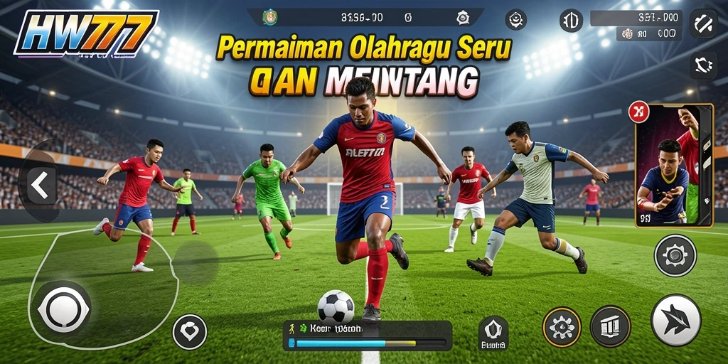 Tampilan gameplay HW777 yang menegangkan dalam pertandingan olahraga.