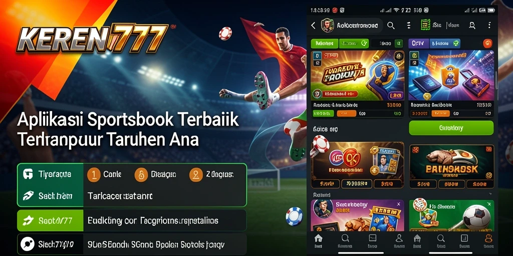 Tampilan layar utama KEREN777 dengan pilihan taruhan yang menarik.