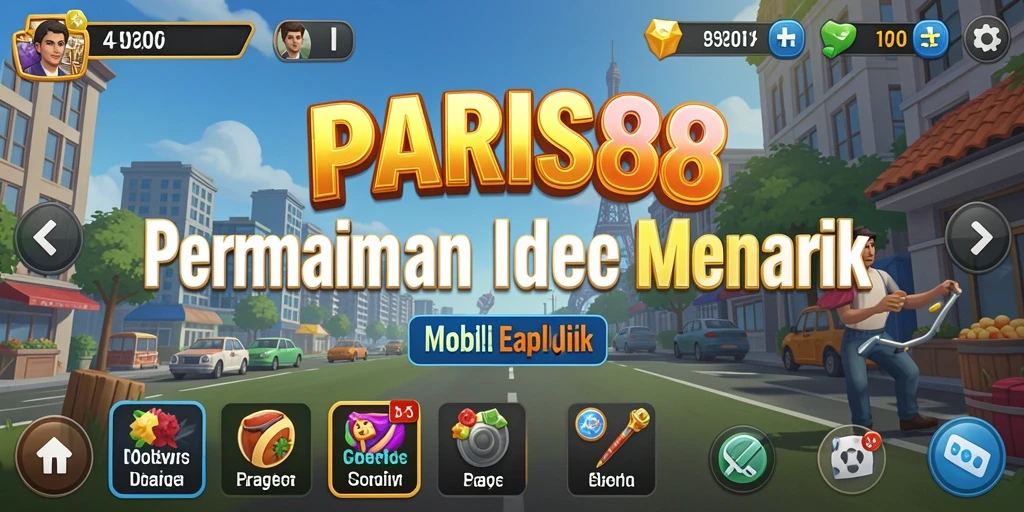 Tampilan gameplay <strong>PARIS88</strong> yang menarik dan menyenangkan.