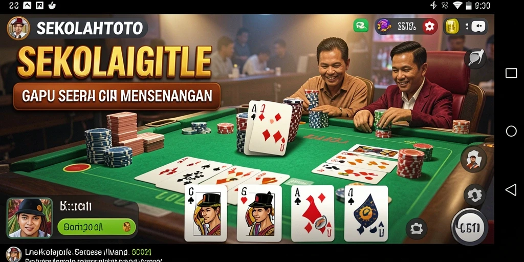 Tampilan permainan Gaple seru di SEKOLAHTOTO dengan antarmuka menarik.