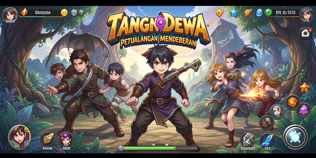 TANGANDEWA menampilkan karakter anime dalam aksi penuh seru.